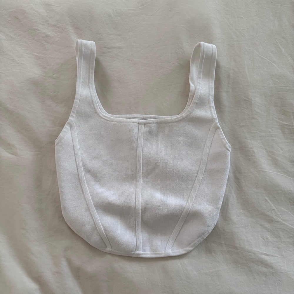 Aritzia Babaton Sculpt Knit Bustier Tank S - Picture 3 of 9